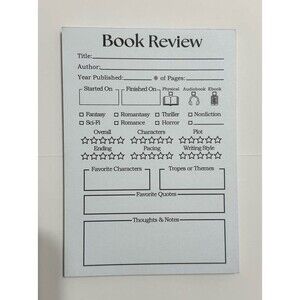 Book review notepad